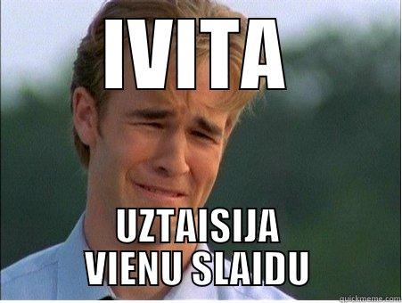 IVITA UZTAISIJA VIENU SLAIDU 1990s Problems
