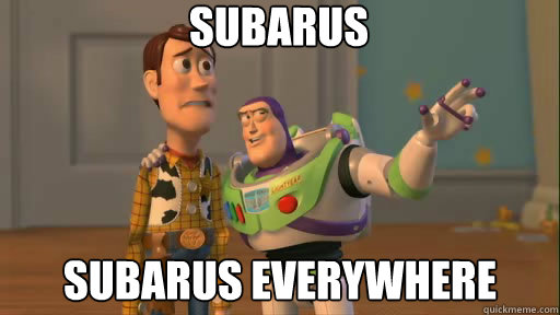 Subarus subarus everywhere  Everywhere