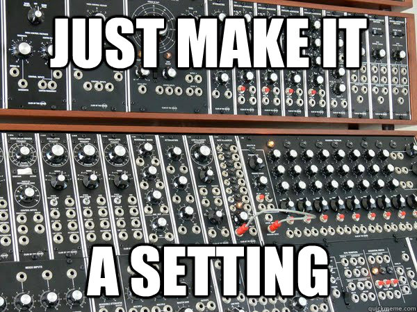 Just make it a setting - Just make it a setting  just make it a setting