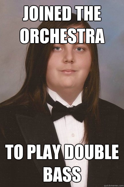 Joined the Orchestra to play double bass - Joined the Orchestra to play double bass  Sophisticated Metal-Head