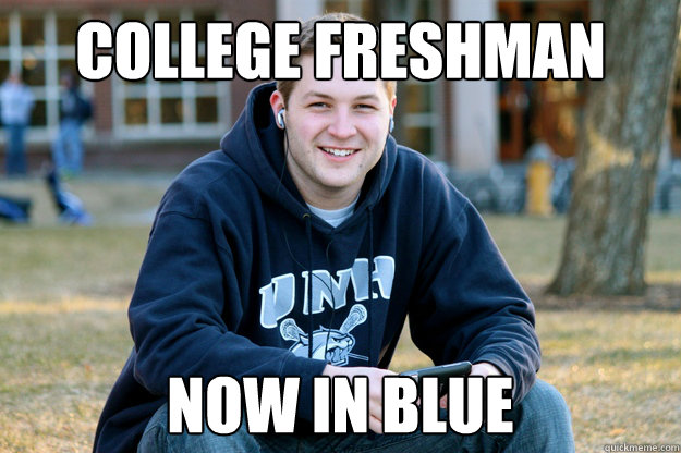 College Freshman Now in Blue  