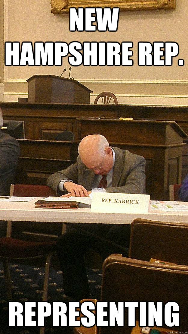 New Hampshire Rep. Representing  Sleepy Representative
