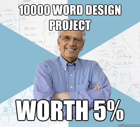 10000 word Design project WORTH 5%  EngineeringProfessor