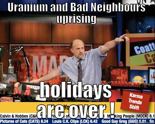 Reddit this weekend - URANIUM AND BAD NEIGHBOURS UPRISING HOLIDAYS ARE OVER ! Mad Karma with Jim Cramer