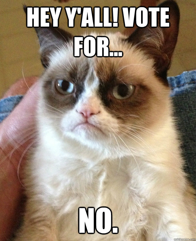 Hey y'all! Vote for... No.  grumpycat