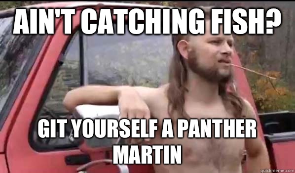  Ain't catching fish? Git yourself a Panther Martin  Almost Politically Correct Redneck