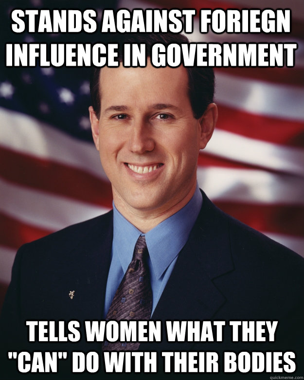 Stands against foriegn influence in government Tells women what they 