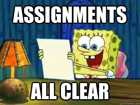assignments all clear  