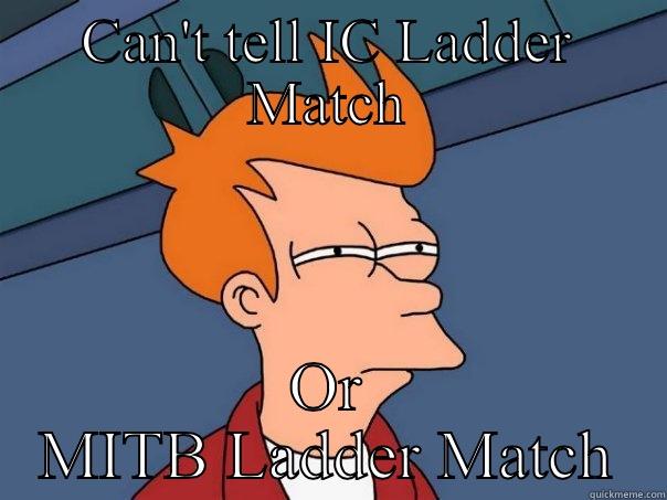 Wrestlemania Ladder Match  - CAN'T TELL IC LADDER MATCH OR MITB LADDER MATCH Futurama Fry