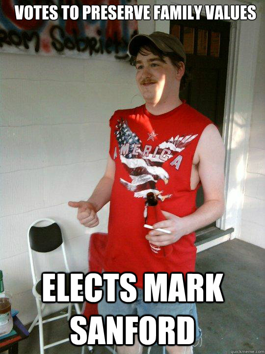 Votes to Preserve Family Values Elects Mark Sanford  Redneck Randal