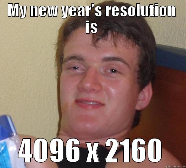 New year's resolution - MY NEW YEAR'S RESOLUTION IS 4096 X 2160 10 Guy