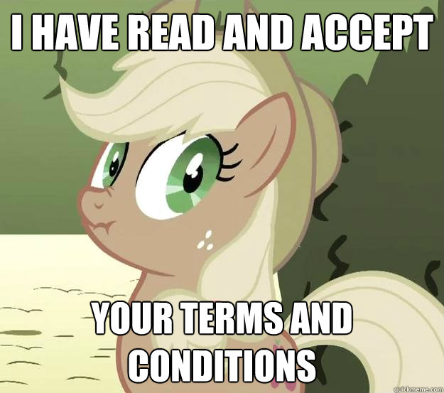 I have read and accept your terms and conditions  