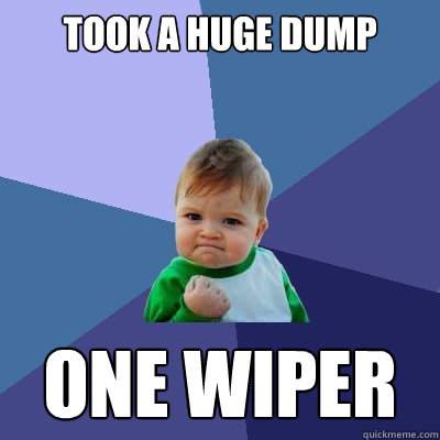 took a huge dump one wiper - took a huge dump one wiper  Success Kid