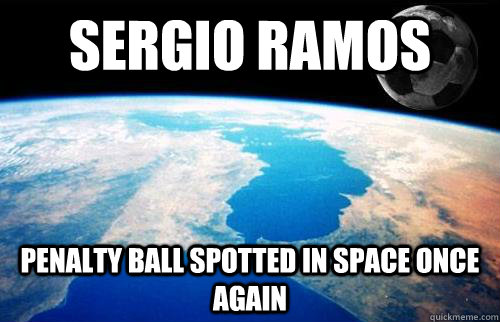 Sergio Ramos Penalty ball spotted in space once again - Sergio Ramos Penalty ball spotted in space once again  Sergio Ramos