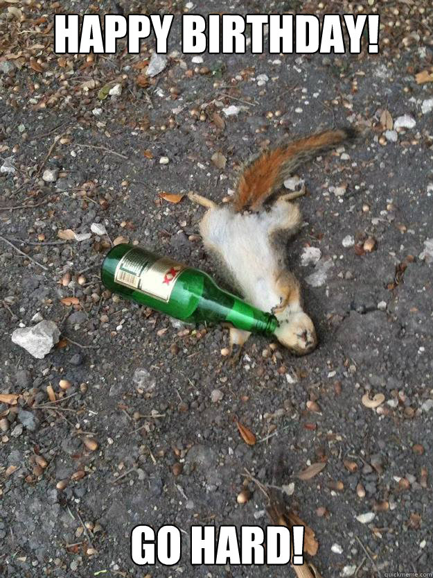 Happy birthday! go hard! - Happy birthday! go hard!  Dos Equis Squirrel