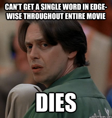 Can't get a single word in edge-wise throughout entire movie Dies - Can't get a single word in edge-wise throughout entire movie Dies  Theodore Donald Donny Kerabatsos