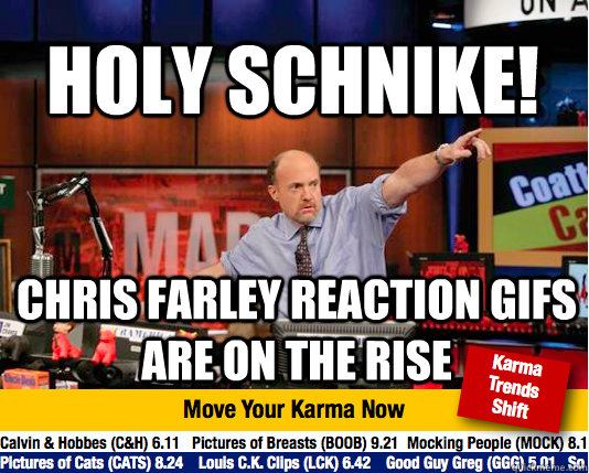 Holy Schnike!  Chris Farley reaction gifs are on the rise  Mad Karma with Jim Cramer