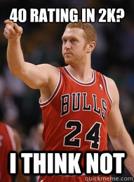 40 rating in 2k? i think not  Brian Scalabrine