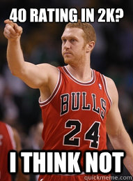 40 rating in 2k? i think not - 40 rating in 2k? i think not  Brian Scalabrine