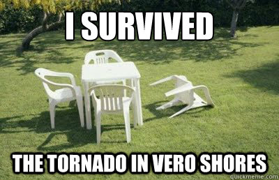 I survived the tornado in vero shores  Va earthquake