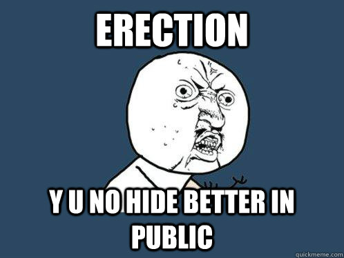 erection y u no hide better in public  Y U No