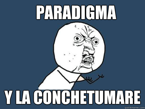 PARADIGMa y la conchetumare  Y U No