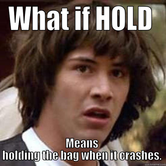 WHAT IF HOLD MEANS HOLDING THE BAG WHEN IT CRASHES. conspiracy keanu