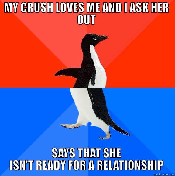 MY CRUSH LOVES ME AND I ASK HER OUT SAYS THAT SHE ISN'T READY FOR A RELATIONSHIP Socially Awesome Awkward Penguin