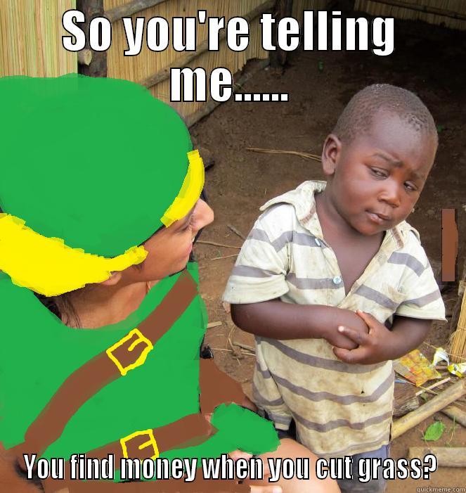 SO YOU'RE TELLING ME...... YOU FIND MONEY WHEN YOU CUT GRASS? Misc