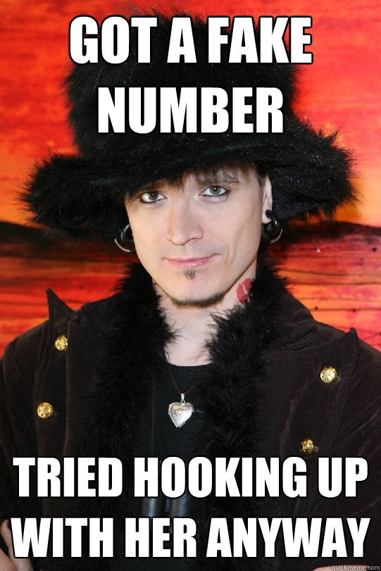 got a fake number tried hooking up with her anyway  Lolgame