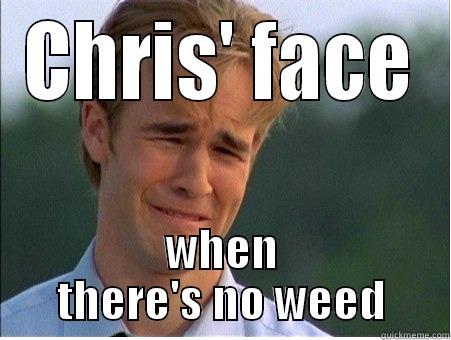 CHRIS' FACE WHEN THERE'S NO WEED 1990s Problems