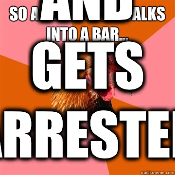 So a terrorist walks into a bar... AND GETS ARRESTED  Anti-Joke Chicken