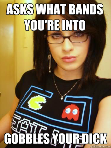 asks what bands you're into gobbles your dick  Cool Chick Carol