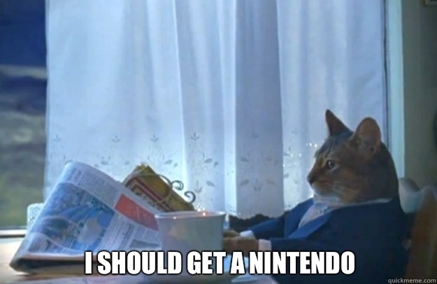 I should get a Nintendo  Sophisticated Cat