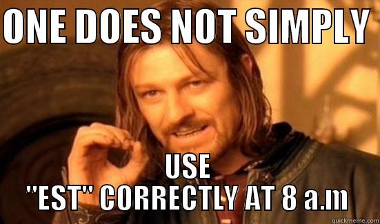 ONE DOES NOT SIMPLY  USE 