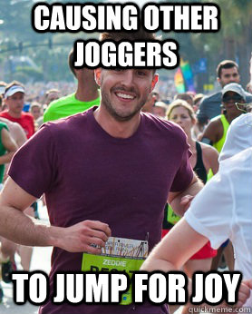 causing other joggers To jump for joy   Ridiculously photogenic guy