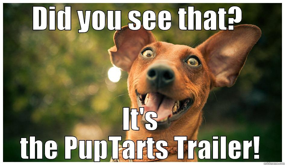DID YOU SEE THAT?  IT'S THE PUPTARTS TRAILER! Misc