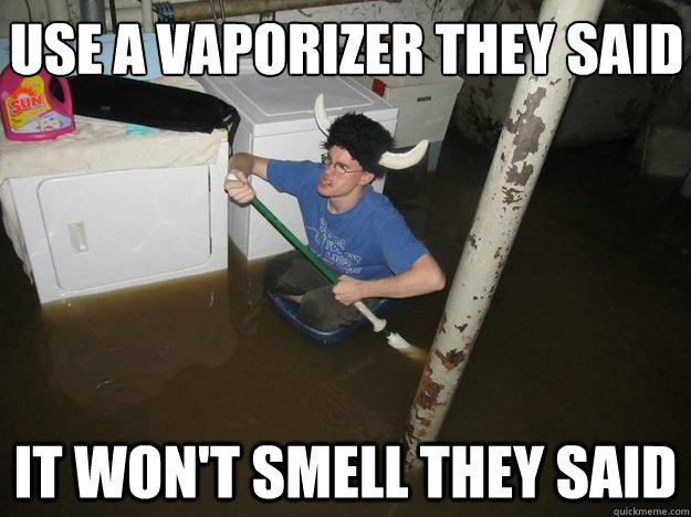 Use a vaporizer they said It Won't smell they said  Do the laundry they said