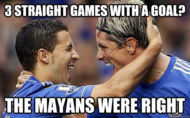 3 Straight Games with a goal? The Mayans were right - 3 Straight Games with a goal? The Mayans were right  Misc