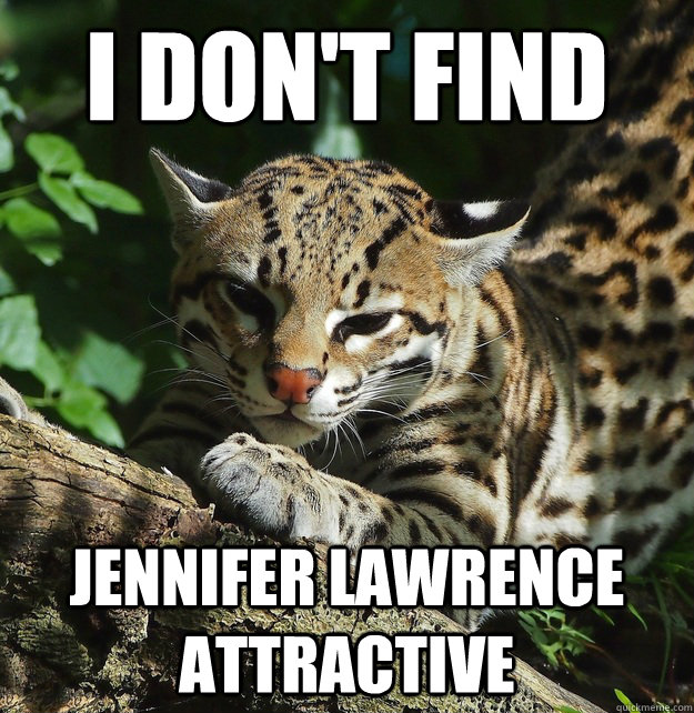 I don't find Jennifer lawrence attractive  Opinion Ocelot