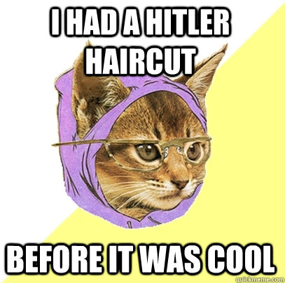 I had a Hitler haircut before it was cool  Hipster Kitty