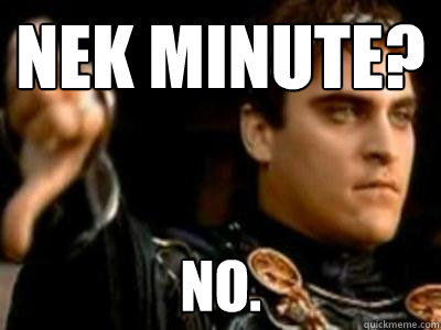Nek Minute? NO.  Downvoting Roman