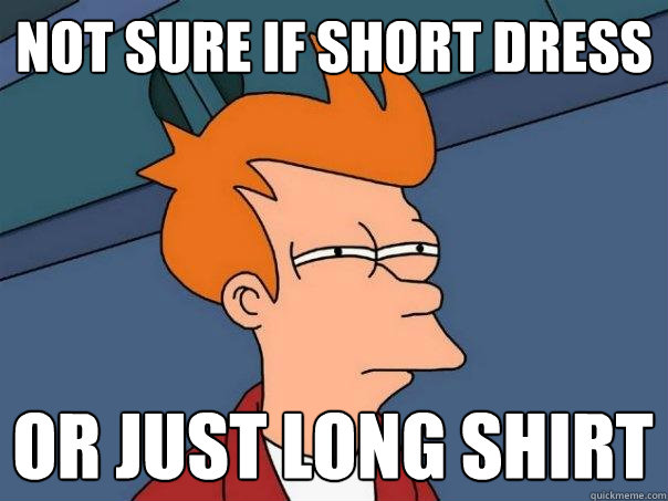 not sure if short dress or just long shirt  Futurama Fry