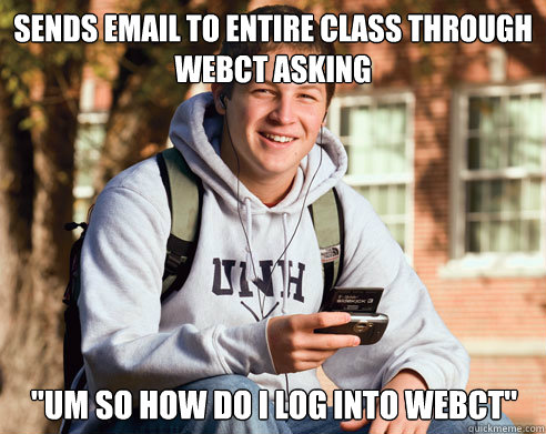 sends email to entire class through webct asking 