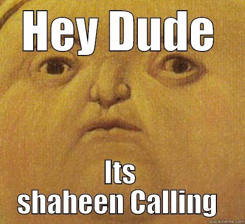 HEY DUDE ITS SHAHEEN CALLING  Misc