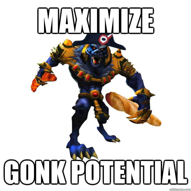 Maximize Gonk potential  