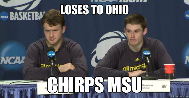 Loses to Ohio Chirps MSU - Loses to Ohio Chirps MSU  Misc