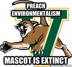 Preach Environmentalism mascot is extinct  Mascot