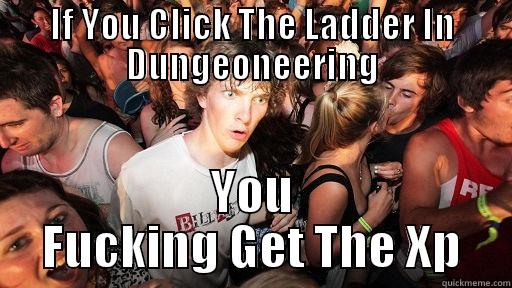 IF YOU CLICK THE LADDER IN DUNGEONEERING YOU FUCKING GET THE XP Sudden Clarity Clarence