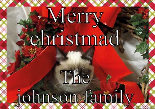 MERRY CHRISTMAD THE JOHNSON FAMILY merry christmas